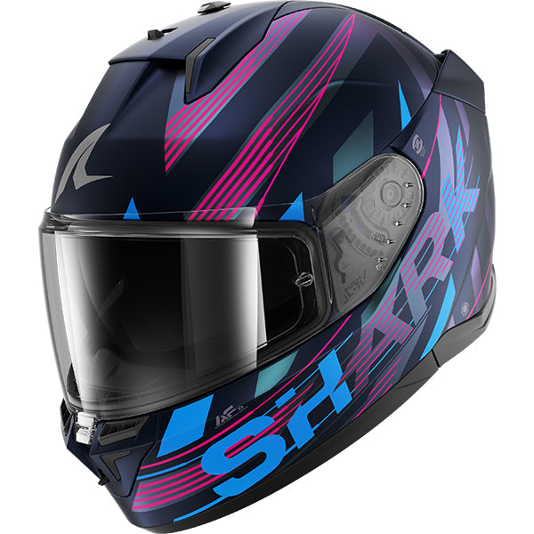 Shark D-Skwal 3 Dashed Matt Blue / Violet FREE UK Delivery, FREE 365 Day Returns | Moto Central