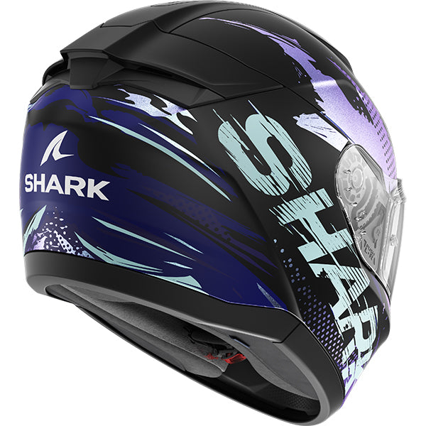 Shark Ridill 2 Whizz Matt Black / Violet / Teal FREE UK Delivery, FREE 365 Day Returns | Moto Central