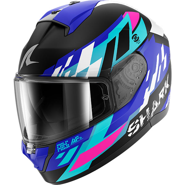 Shark Ridill 2 Raceblock Black / Teal / Violet FREE UK Delivery, FREE 365 Day Returns | Moto Central