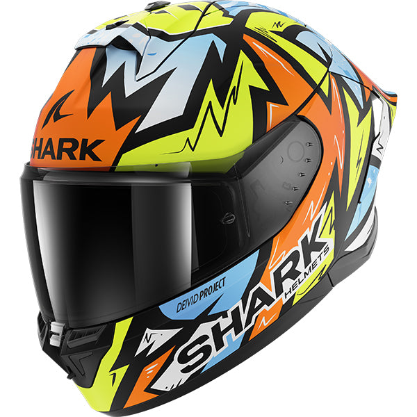 Shark Skwal Cup Uriarte Matt Orange / Yellow / Blue FREE UK Delivery, FREE 365 Day Returns | Moto Central