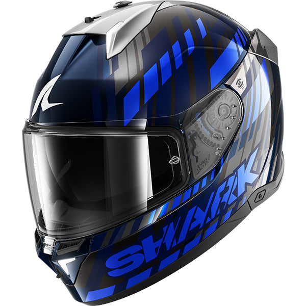 Shark Skwal i3 Vibetrack Blue / Black / Silver FREE UK Delivery, FREE 365 Day Returns | Moto Central