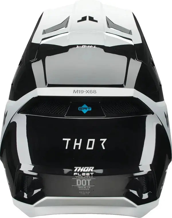 Thor Fleet Youth Storm Black / White - FREE UK Shipping, FREE 365 Day Returns | Moto Central