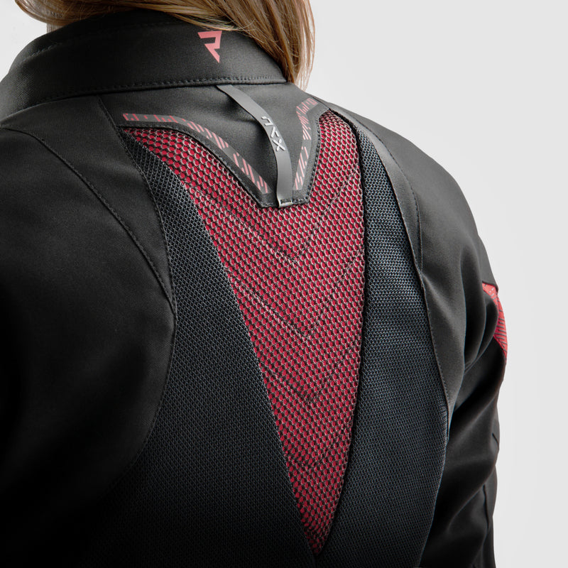 Rebelhorn Jax Ladies Textile Jacket Black / Red FREE UK Delivery, FREE 365 Day Returns | Moto Central