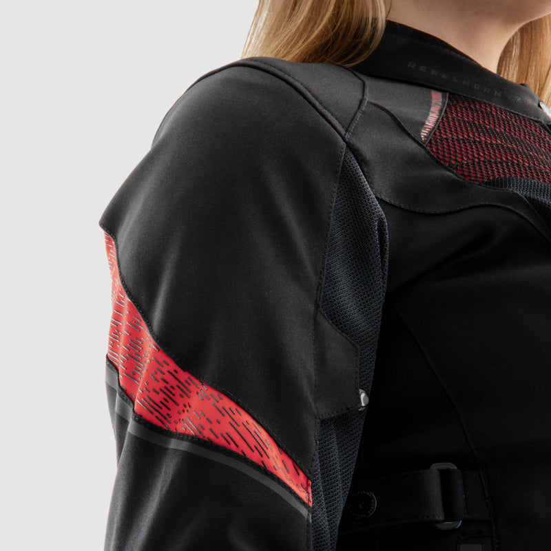 Rebelhorn Jax Ladies Textile Jacket Black / Red FREE UK Delivery, FREE 365 Day Returns | Moto Central
