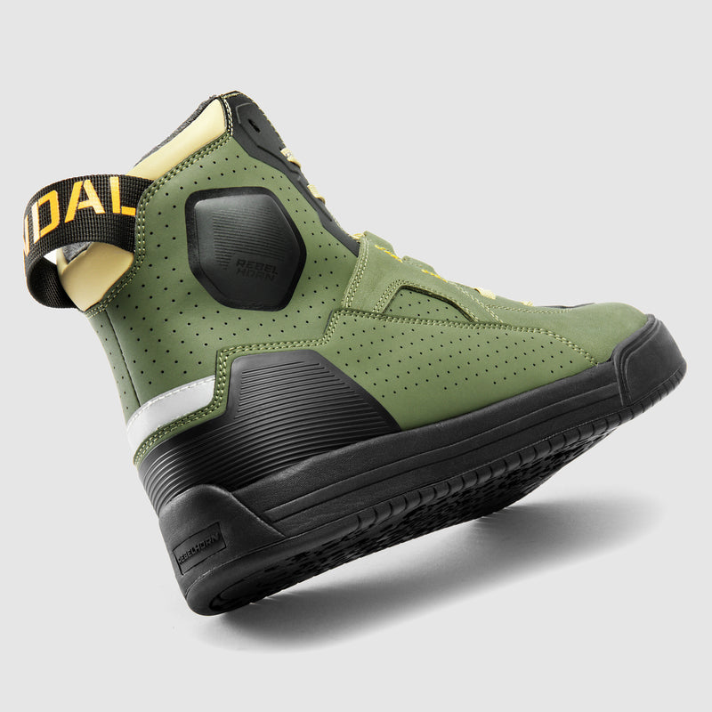 Rebelhorn Vandal 2 Boots Olive Green FREE UK Delivery, FREE 365 Day Returns | Moto Central