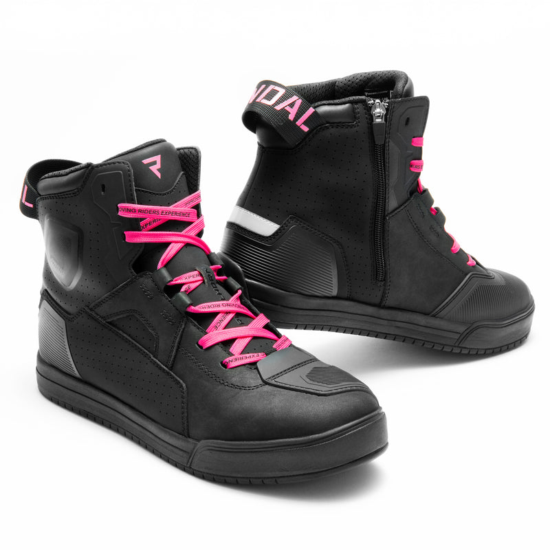 Rebelhorn Vandal 2 Ladies Boots Black / Pink FREE UK Delivery, FREE 365 Day Returns | Moto Central