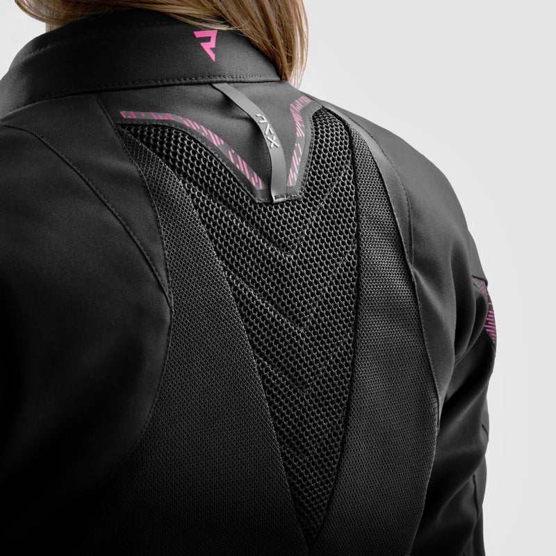 Rebelhorn Jax Ladies Textile Jacket Black / Pink FREE UK Delivery, FREE 365 Day Returns | Moto Central