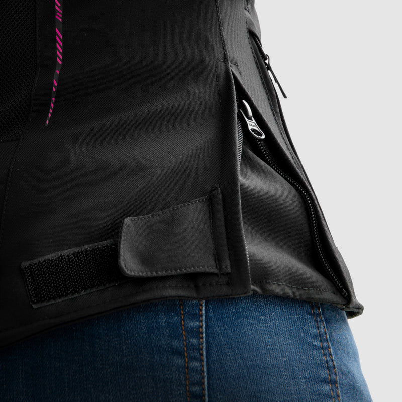 Rebelhorn Jax Ladies Textile Jacket Black / Pink FREE UK Delivery, FREE 365 Day Returns | Moto Central