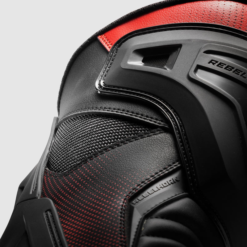 Rebelhorn GTR Boots Black / Fluo Red FREE UK Delivery, FREE 365 Day Returns | Moto Central