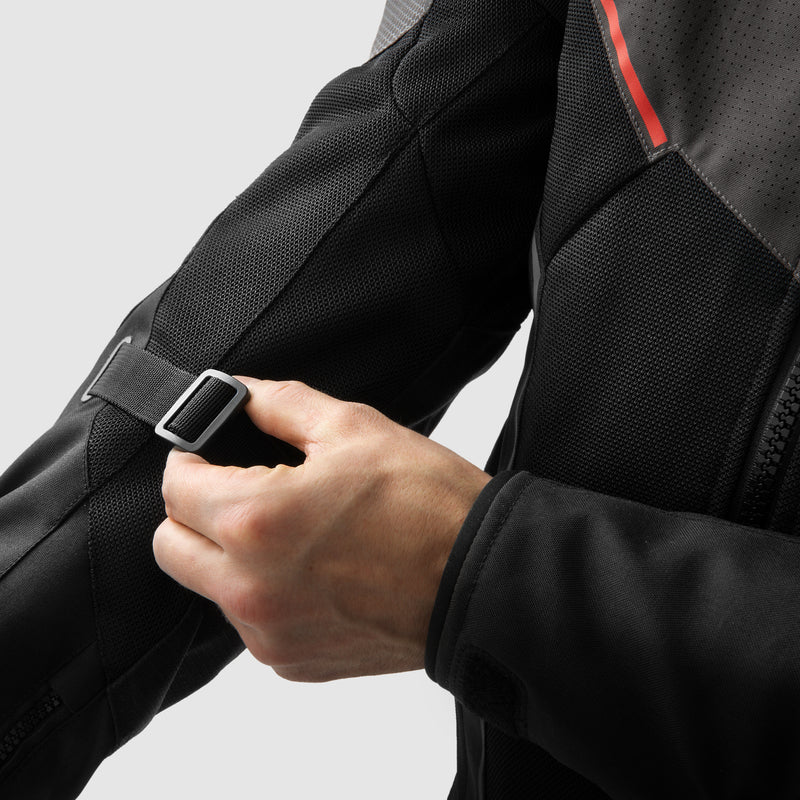 Rebelhorn Hiflow 5 Textile Jacket Black / Grey / Red FREE UK Delivery, FREE 365 Day Returns | Moto Central