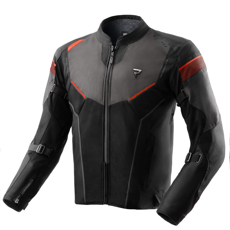 Rebelhorn Hiflow 5 Textile Jacket Black / Grey / Red FREE UK Delivery, FREE 365 Day Returns | Moto Central