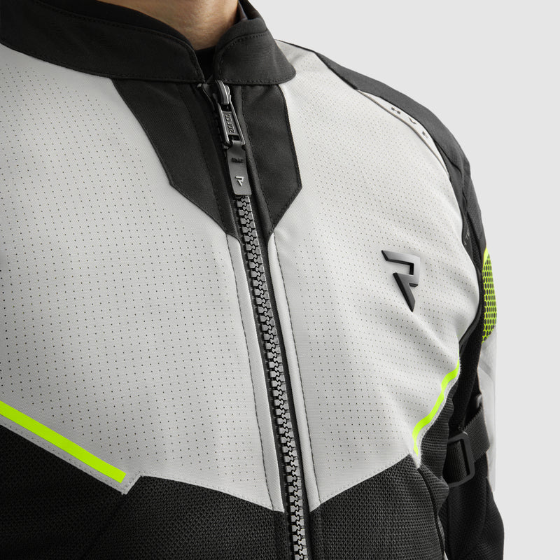 Rebelhorn Hiflow 5 Textile Jacket Black / Grey / Fluo Yellow FREE UK Delivery, FREE 365 Day Returns | Moto Central