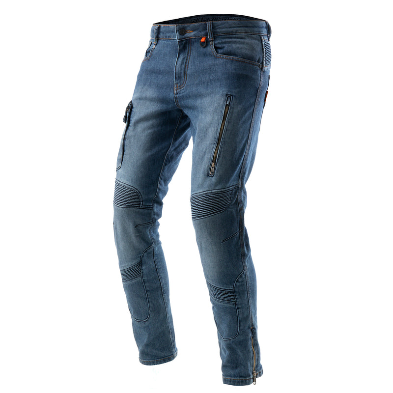 Rebelhorn Vandal Jeans Monolayer Washed Blue FREE UK Delivery, FREE 365 Day Returns | Moto Central