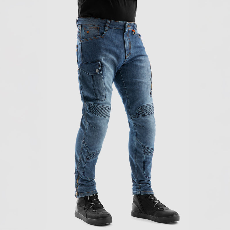 Rebelhorn Vandal Jeans Monolayer Washed Blue FREE UK Delivery, FREE 365 Day Returns | Moto Central