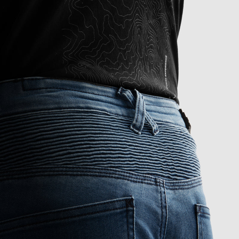 Rebelhorn Revolt Jeans Monolayer Washed Blue FREE UK Delivery, FREE 365 Day Returns | Moto Central