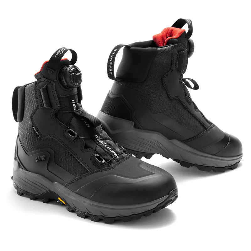 Rebelhorn Defender Boots Black FREE UK Delivery, FREE 365 Day Returns | Moto Central