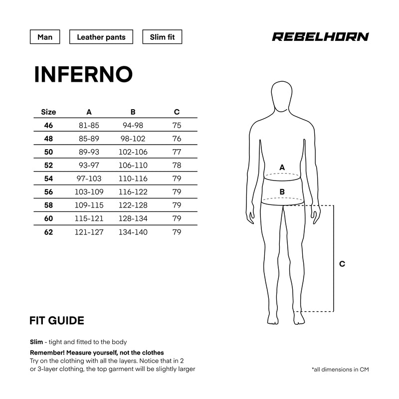 Rebelhorn Inferno Leather Trouser Black FREE UK Delivery, FREE 365 Day Returns | Moto Central