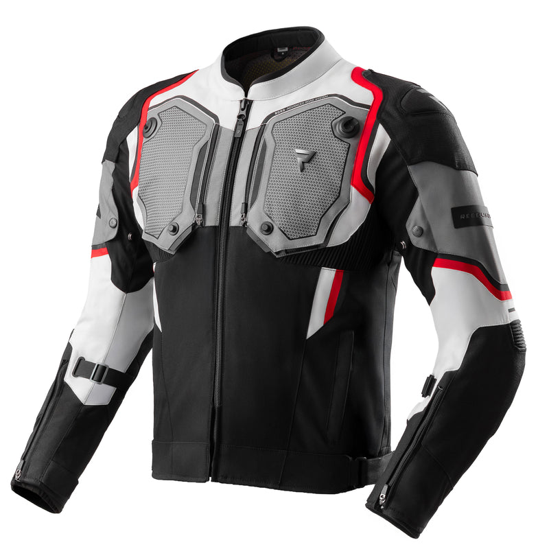 Rebelhorn Borg 2 Textile Jacket Black / Grey / Red FREE UK Delivery, FREE 365 Day Returns | Moto Central
