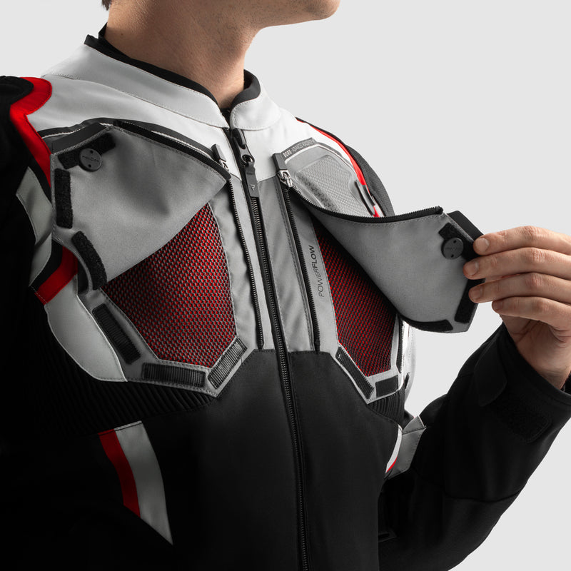 Rebelhorn Borg 2 Textile Jacket Black / Grey / Red FREE UK Delivery, FREE 365 Day Returns | Moto Central