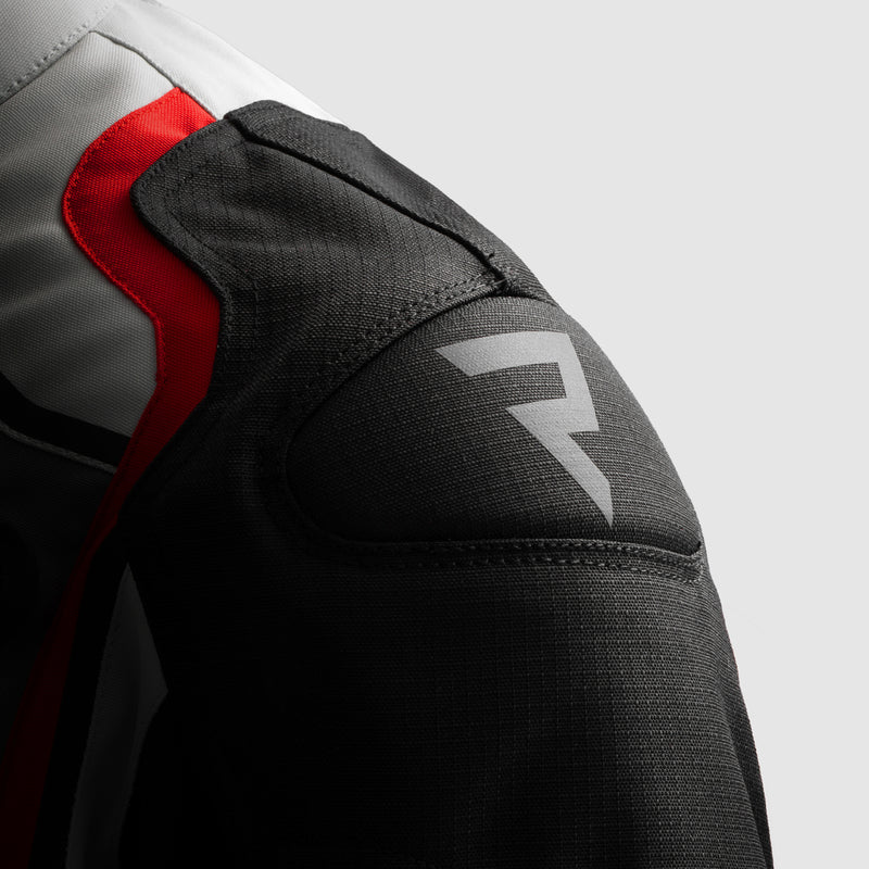 Rebelhorn Borg 2 Textile Jacket Black / Grey / Red FREE UK Delivery, FREE 365 Day Returns | Moto Central
