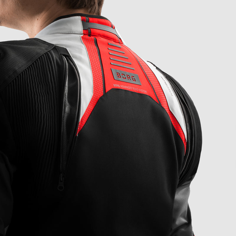 Rebelhorn Borg 2 Textile Jacket Black / Grey / Red FREE UK Delivery, FREE 365 Day Returns | Moto Central
