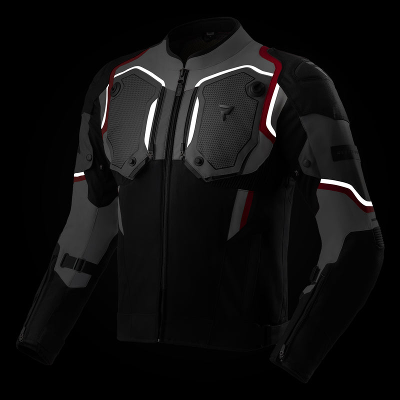Rebelhorn Borg 2 Textile Jacket Black / Grey / Red FREE UK Delivery, FREE 365 Day Returns | Moto Central
