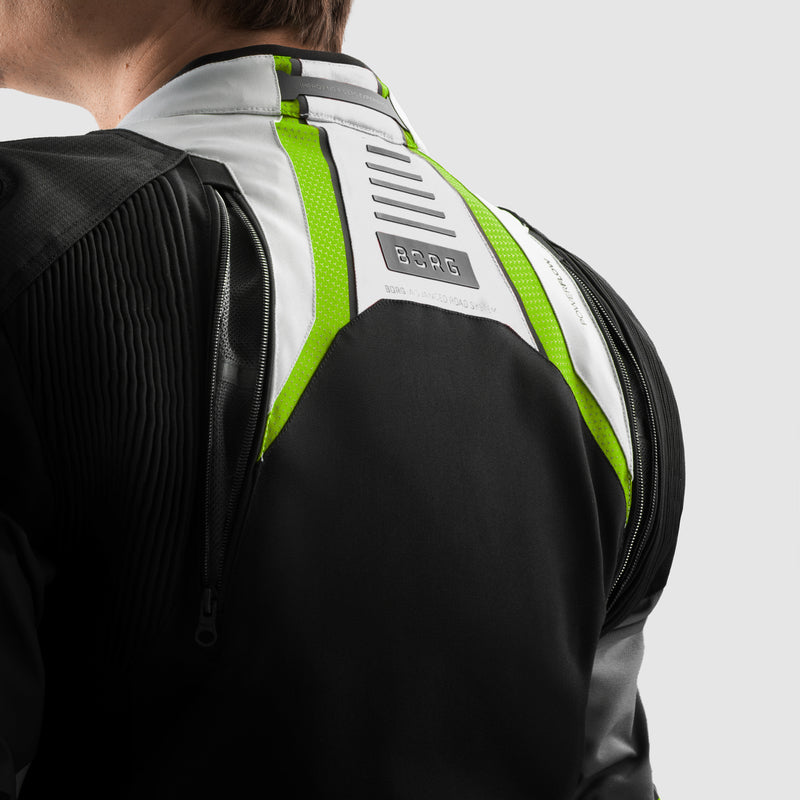 Rebelhorn Borg 2 Textile Jacket Black / Grey / Fluo Yellow FREE UK Delivery, FREE 365 Day Returns | Moto Central