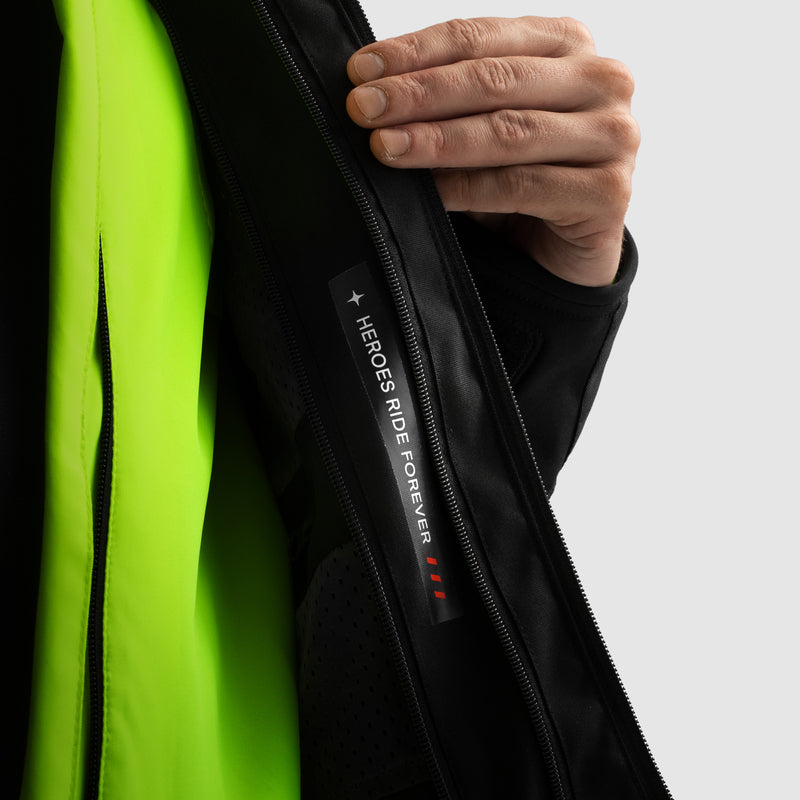 Rebelhorn Borg 2 Textile Jacket Black / Grey / Fluo Yellow FREE UK Delivery, FREE 365 Day Returns | Moto Central
