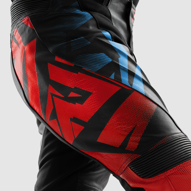Rebelhorn Inferno Leather Trouser Black / Blue / White / Red FREE UK Delivery, FREE 365 Day Returns | Moto Central