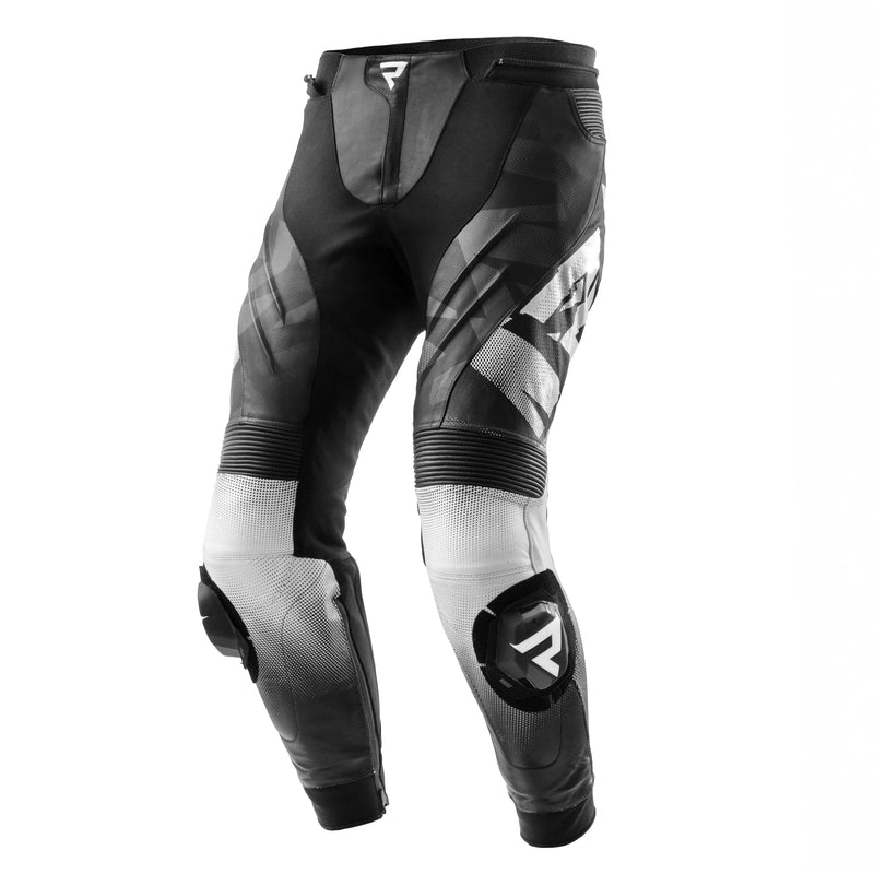 Rebelhorn Inferno Leather Trouser Black / White FREE UK Delivery, FREE 365 Day Returns | Moto Central