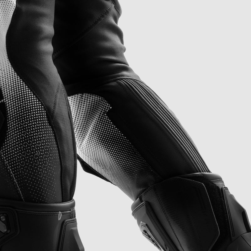 Rebelhorn Inferno Leather Trouser Black / White FREE UK Delivery, FREE 365 Day Returns | Moto Central