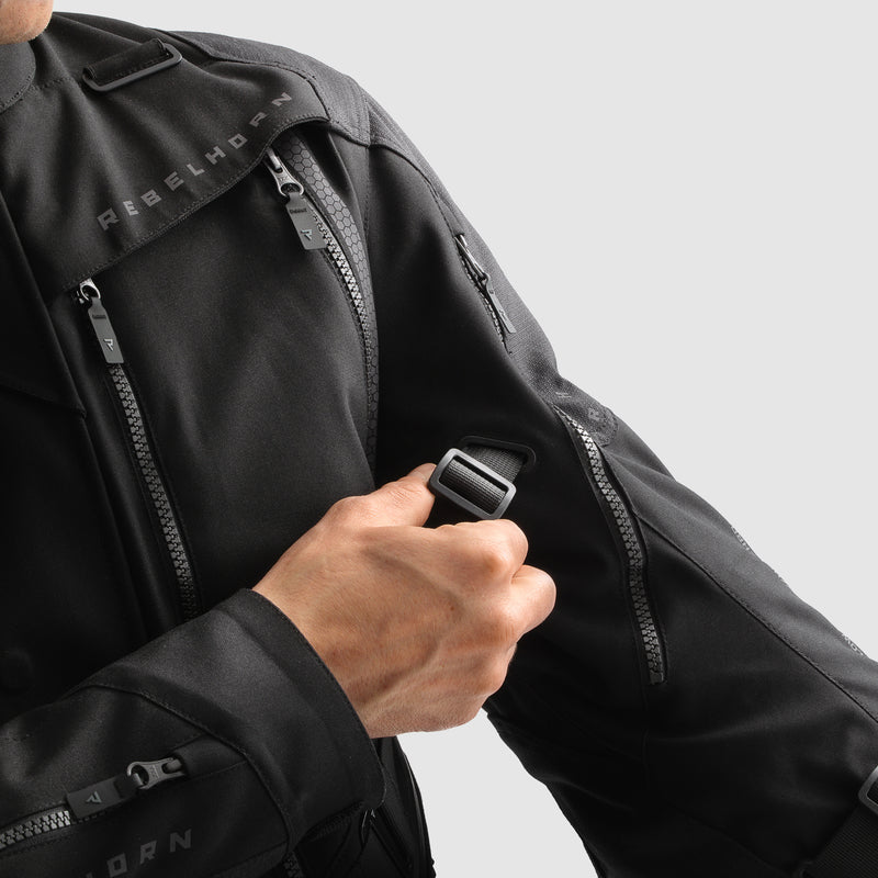 Rebelhorn Hardy 3.0 Textile Jacket Black FREE UK Delivery, FREE 365 Day Returns | Moto Central
