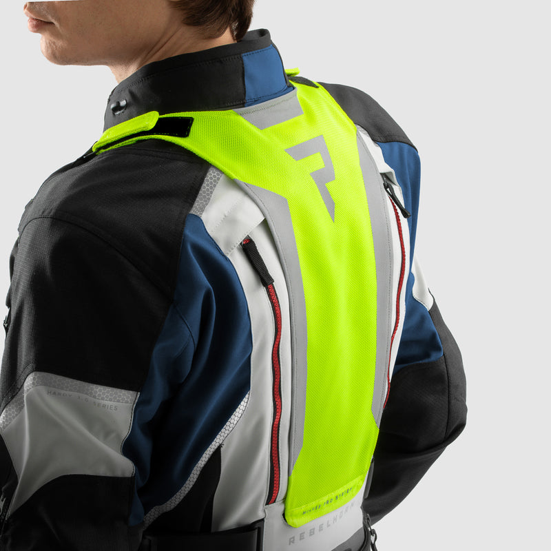 Rebelhorn Hardy 3.0 Textile Jacket Blue / Grey / Red FREE UK Delivery, FREE 365 Day Returns | Moto Central