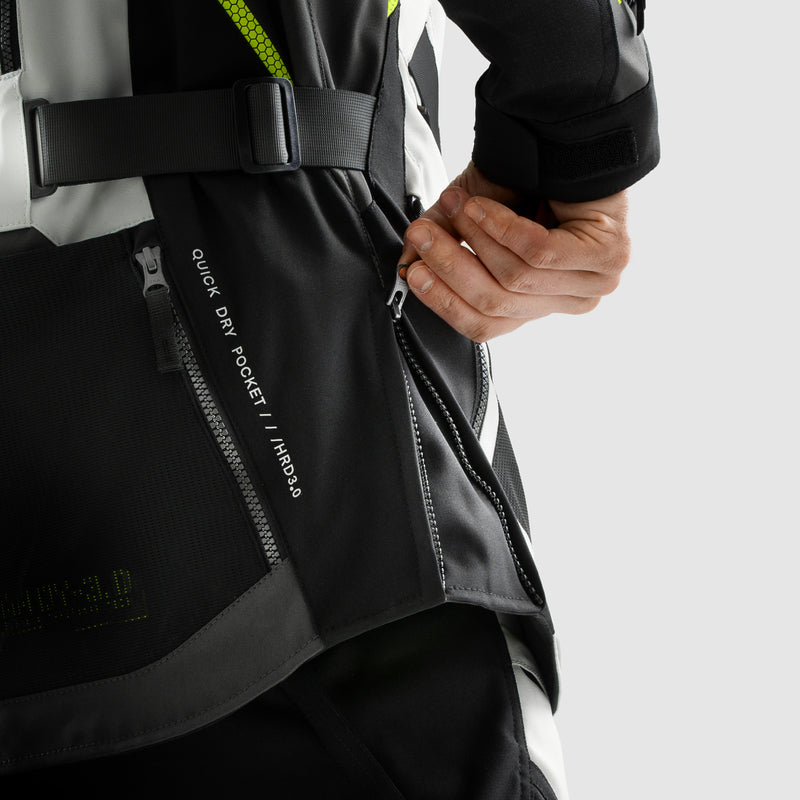Rebelhorn Hardy 3.0 Textile Jacket Black / Light Grey / Fluo Yellow FREE UK Delivery, FREE 365 Day Returns | Moto Central