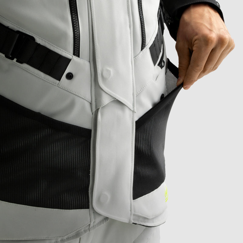 Rebelhorn Hardy 3.0 Textile Jacket Black / Light Grey / Fluo Yellow FREE UK Delivery, FREE 365 Day Returns | Moto Central