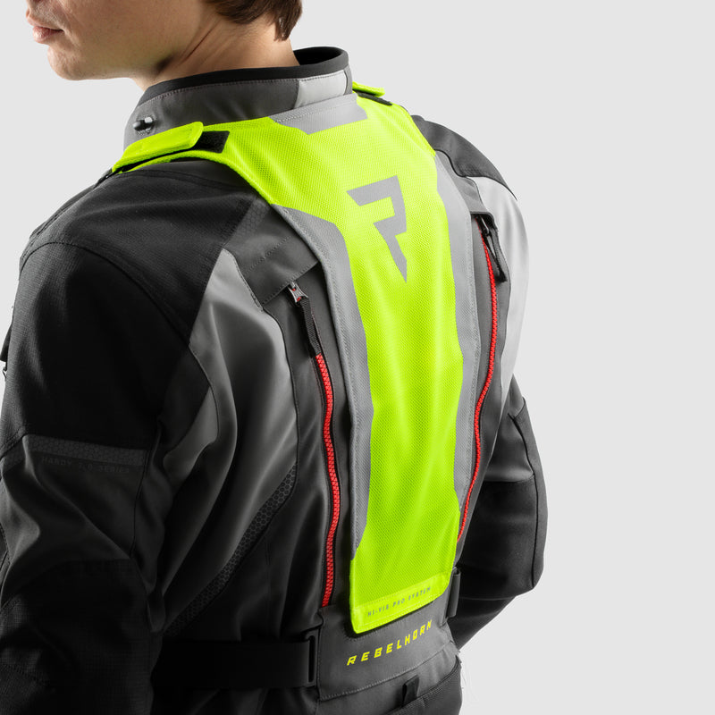 Rebelhorn Hardy 3.0 Textile Jacket Dark Grey / Black / Fluo Yellow FREE UK Delivery, FREE 365 Day Returns | Moto Central
