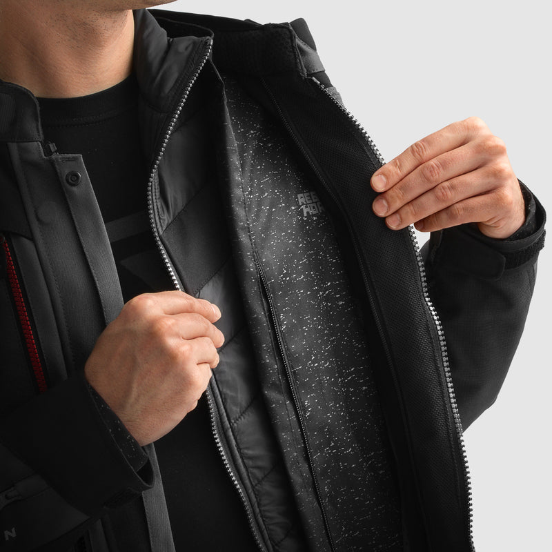 Rebelhorn Hardy 3.0 Textile Jacket Dark Grey / Black / Fluo Yellow FREE UK Delivery, FREE 365 Day Returns | Moto Central