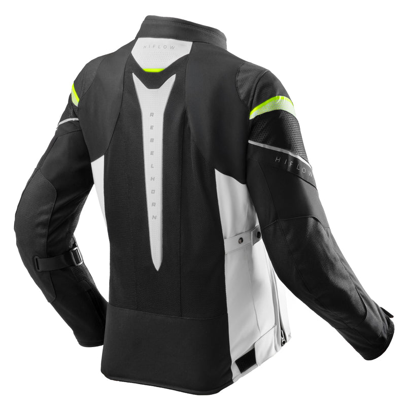 Rebelhorn Hiflow 5 Ladies Textile Jacket Black / Grey / Fluo Yellow FREE UK Delivery, FREE 365 Day Returns | Moto Central