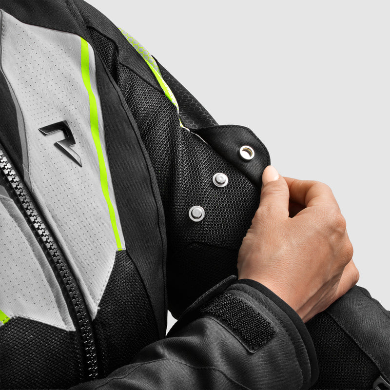 Rebelhorn Hiflow 5 Ladies Textile Jacket Black / Grey / Fluo Yellow FREE UK Delivery, FREE 365 Day Returns | Moto Central