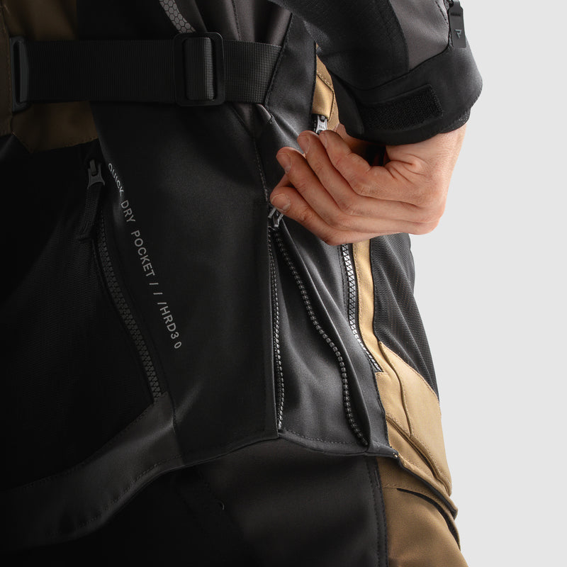 Rebelhorn Hardy 3.0 Textile Jacket Desert / Grey / Red FREE UK Delivery, FREE 365 Day Returns | Moto Central