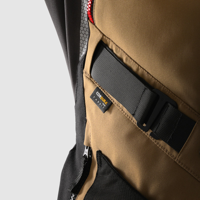 Rebelhorn Hardy 3.0 Textile Jacket Desert / Grey / Red FREE UK Delivery, FREE 365 Day Returns | Moto Central