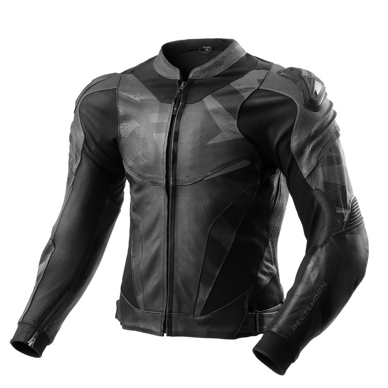 Rebelhorn Inferno Leather Jacket Black FREE UK Delivery, FREE 365 Day Returns | Moto Central