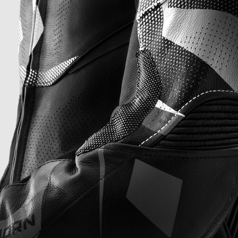 Rebelhorn Inferno Leather Jacket Black / White FREE UK Delivery, FREE 365 Day Returns | Moto Central