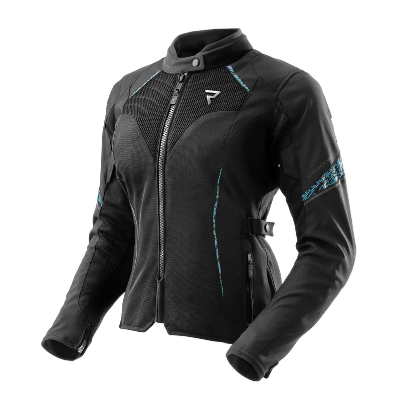 Rebelhorn Jax Ladies Textile Jacket Black / Blue FREE UK Delivery, FREE 365 Day Returns | Moto Central