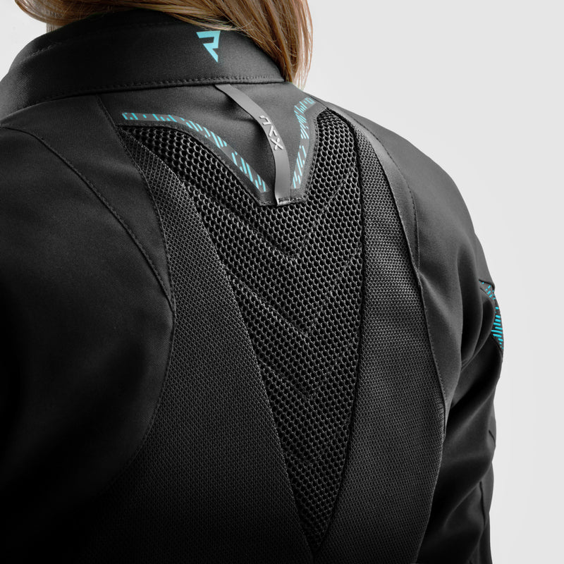 Rebelhorn Jax Ladies Textile Jacket Black / Blue FREE UK Delivery, FREE 365 Day Returns | Moto Central