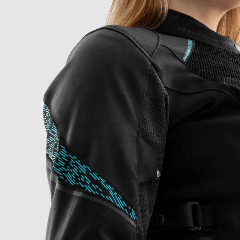 Rebelhorn Jax Ladies Textile Jacket Black / Blue FREE UK Delivery, FREE 365 Day Returns | Moto Central