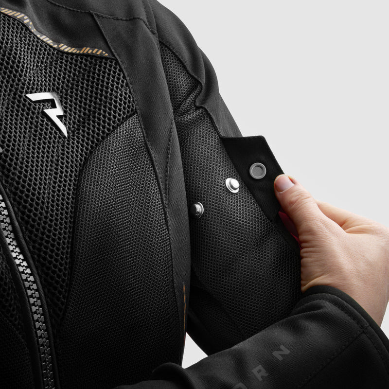 Rebelhorn Jax Ladies Textile Jacket Black / Gold FREE UK Delivery, FREE 365 Day Returns | Moto Central