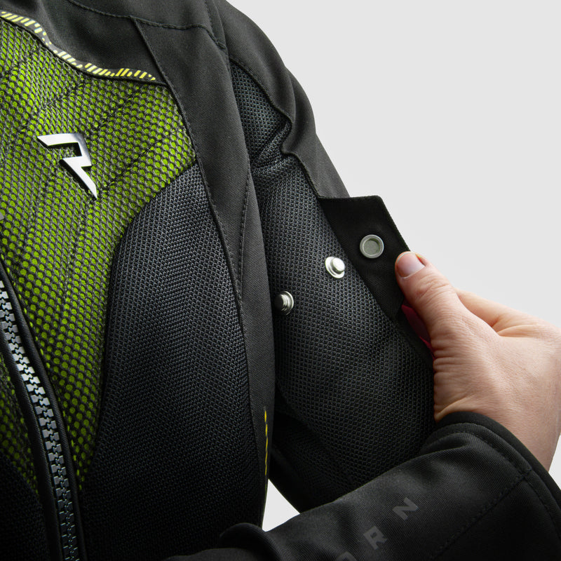 Rebelhorn Jax Ladies Textile Jacket Black / Fluo Yellow FREE UK Delivery, FREE 365 Day Returns | Moto Central