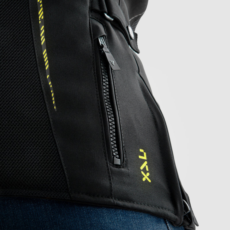 Rebelhorn Jax Ladies Textile Jacket Black / Fluo Yellow FREE UK Delivery, FREE 365 Day Returns | Moto Central