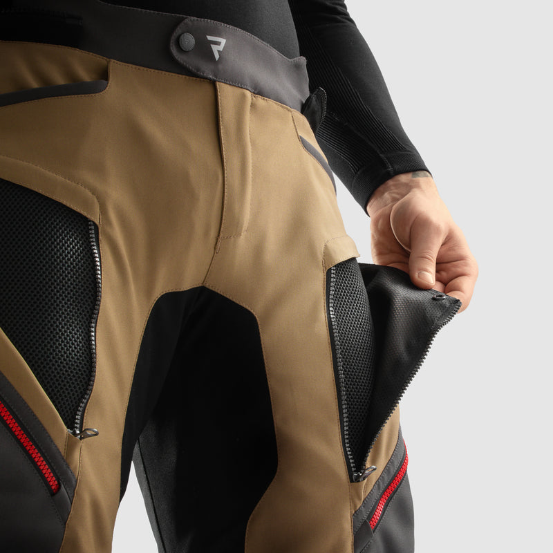 Rebelhorn Hardy 3.0 Textile Trouser Desert / Grey / Red FREE UK Delivery, FREE 365 Day Returns | Moto Central